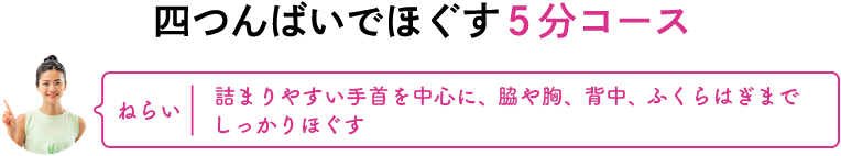 四つんばいでほぐす5分コース