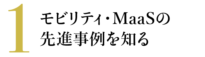 1 モビリティ・MaaSの先進事例を知る